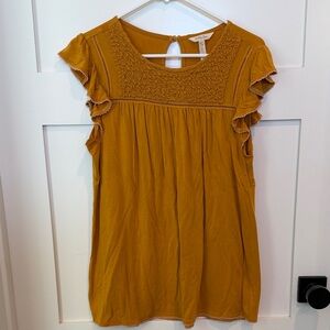 Matilda Jane Golden Ruffle Sleeve Blouse